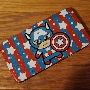 Cute Captain America Clutch Wallet